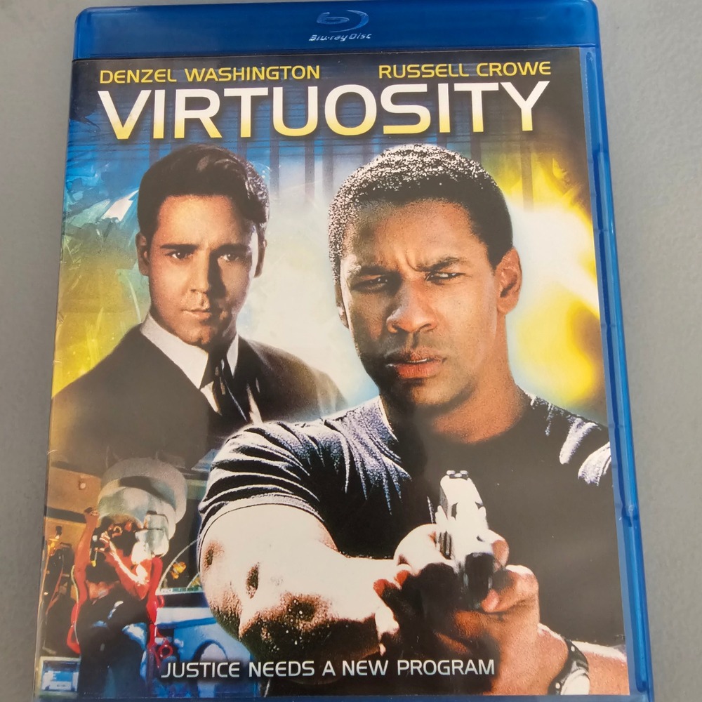 Virtuosity Blu-ray Denzel Washington Russell Crowe Sci-Fi Action Movie 1995